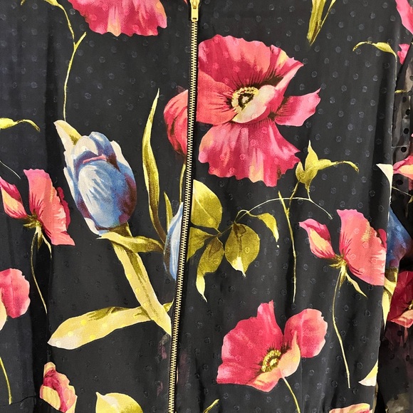 Madison Tara Navy Floral Faux Wrap Dress 16W - Picture 4 of 6